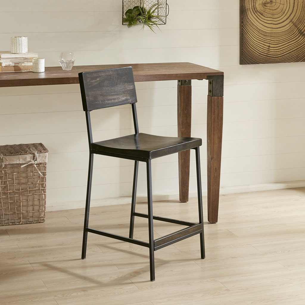 

INK+IVY - Tacoma 24" Counter stool - Black - See below