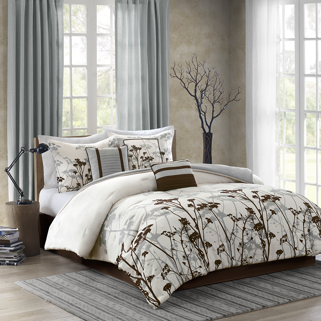 

Home Essence - Matilda 7 Piece Comforter Set - Grey - Queen