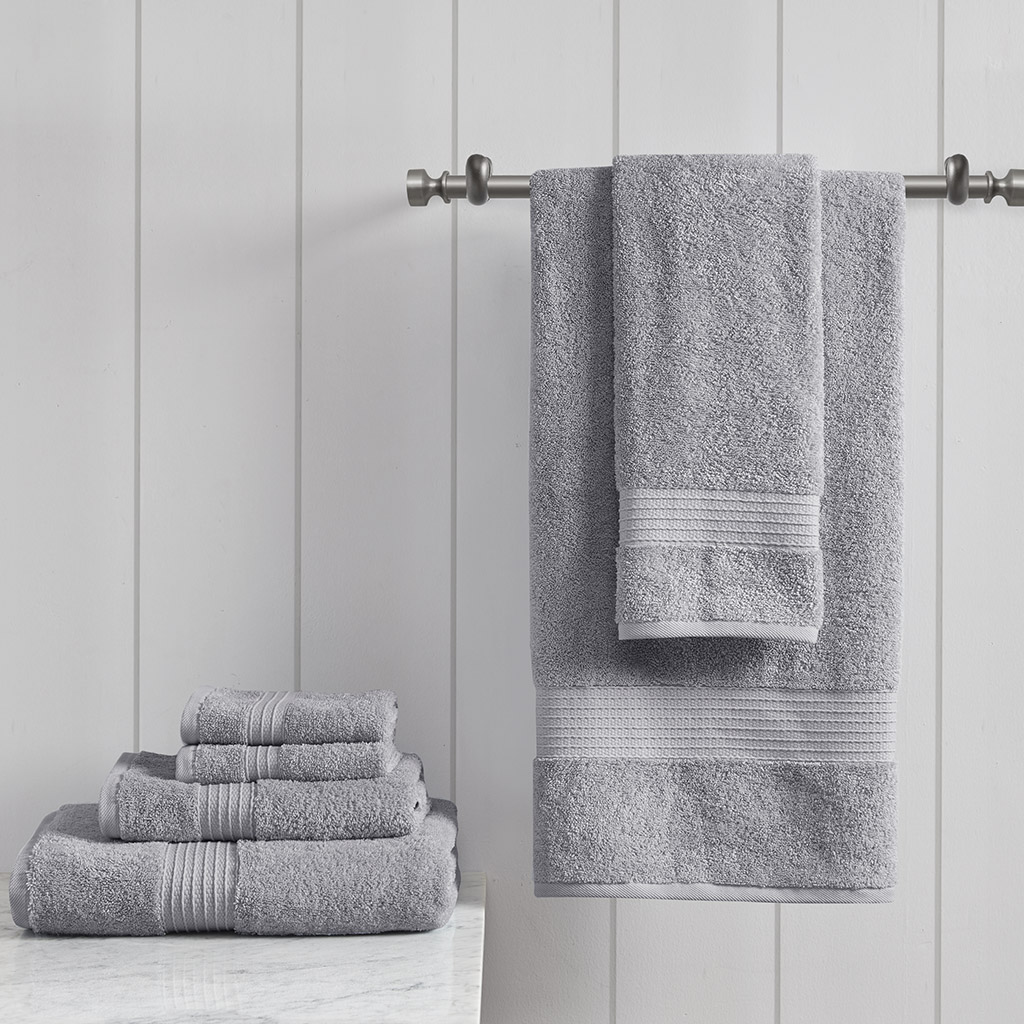 

Madison Park - Organic Cotton Towel Set - Grey - See below