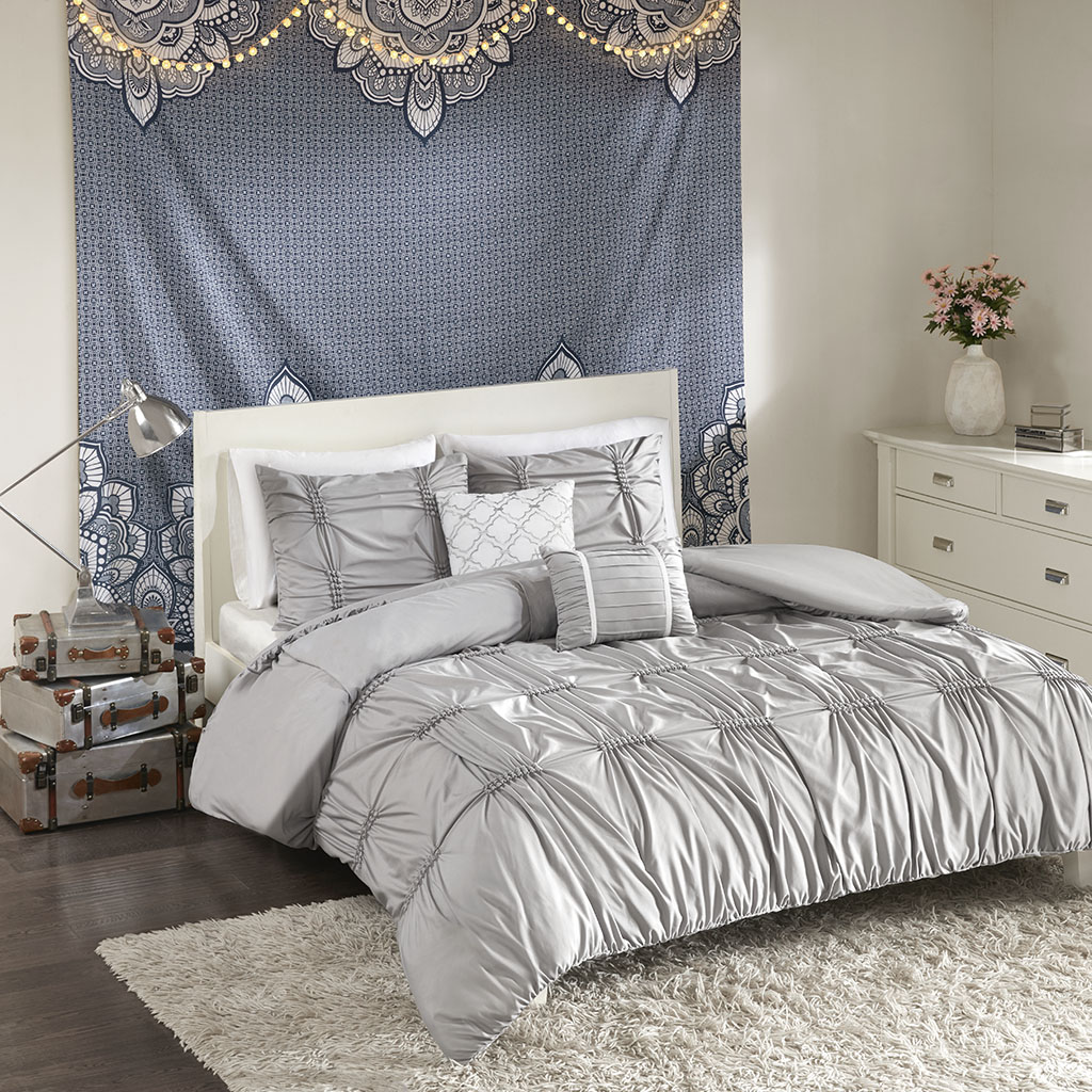 

Intelligent Design - Benny Duvet Set - Grey - Full/Queen