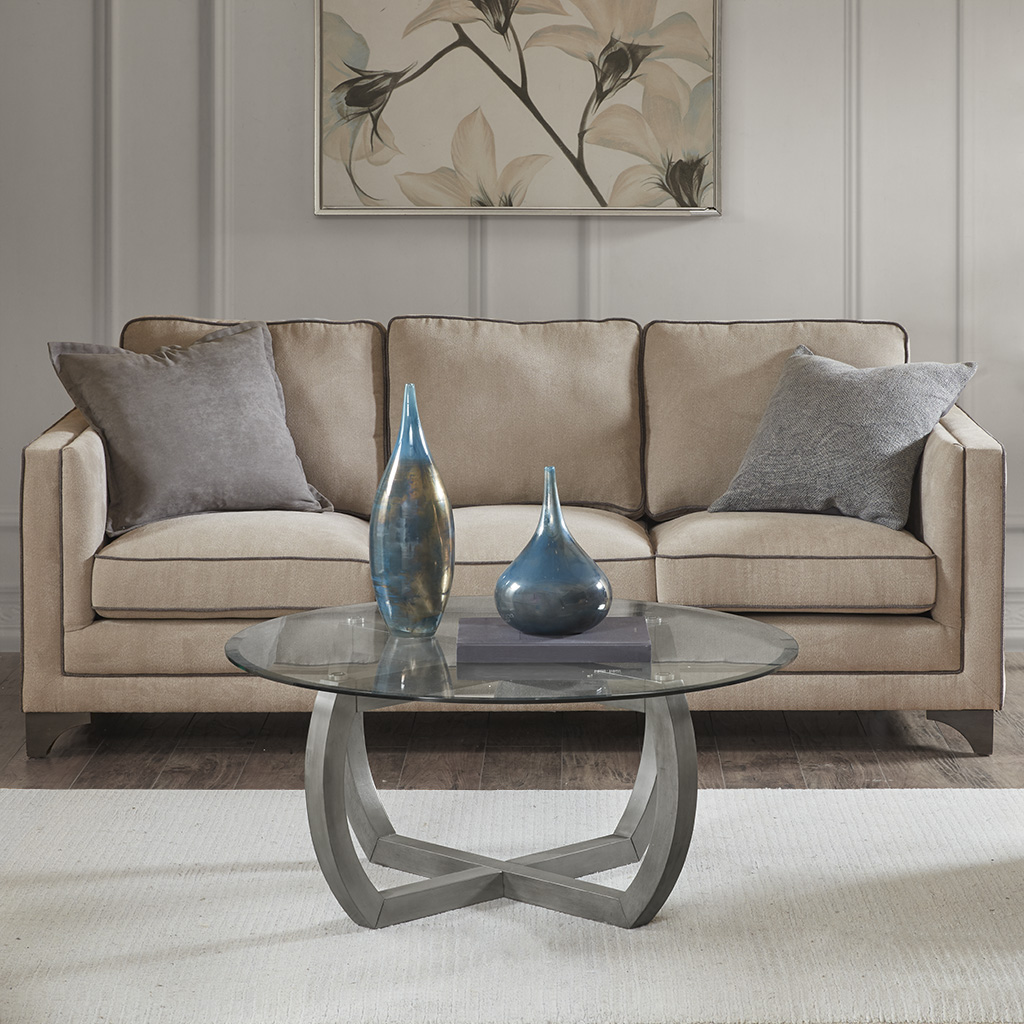 

Madison Park Signature - Nob Hill Coffee Table - Grey - See below
