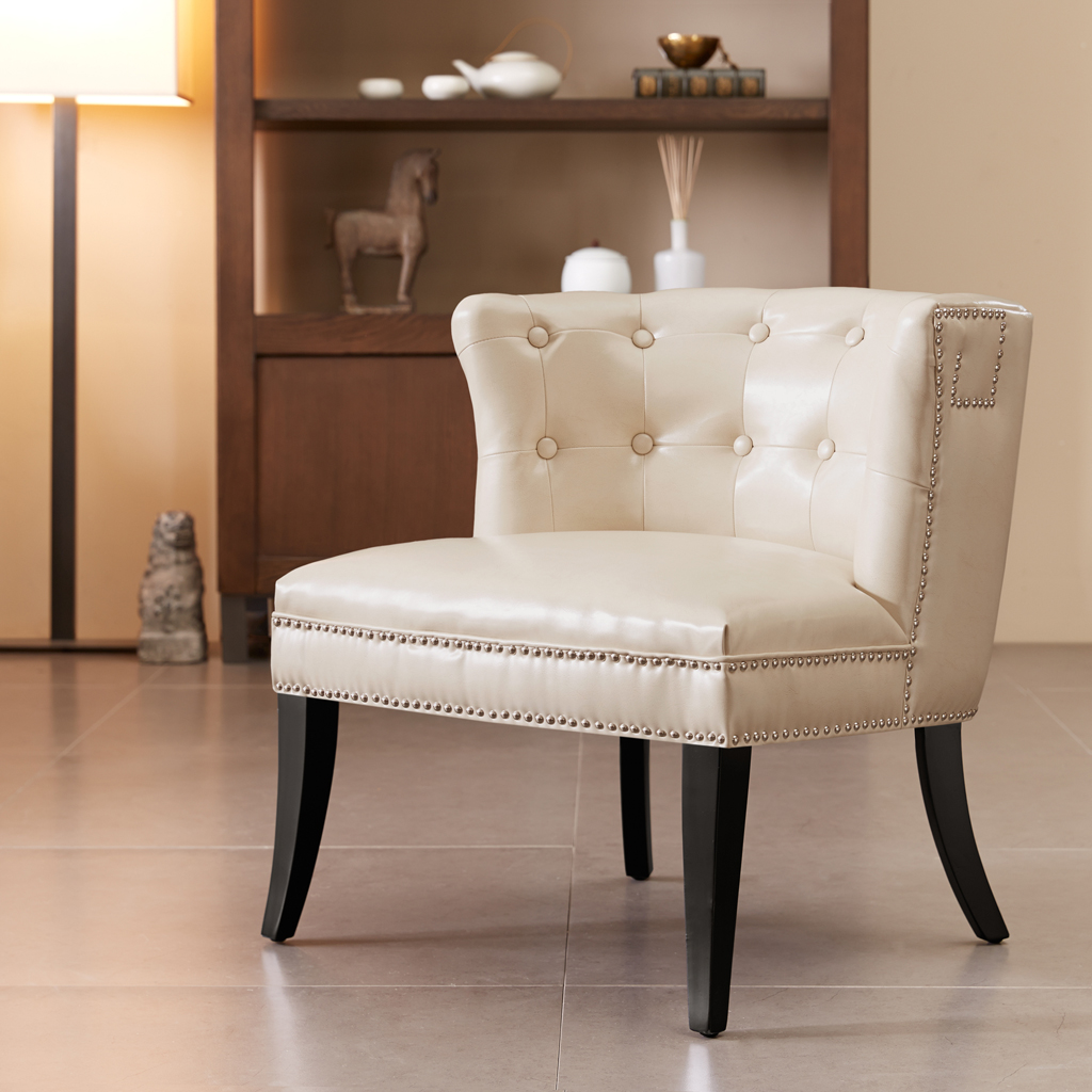 

Madison Park - Bianca Accent Chair - Ivory - See below