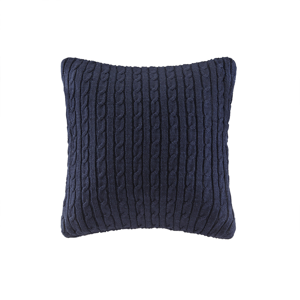 

Woolrich - Ryland Cable Knit Square Pillow Navy - Blue - 18x18