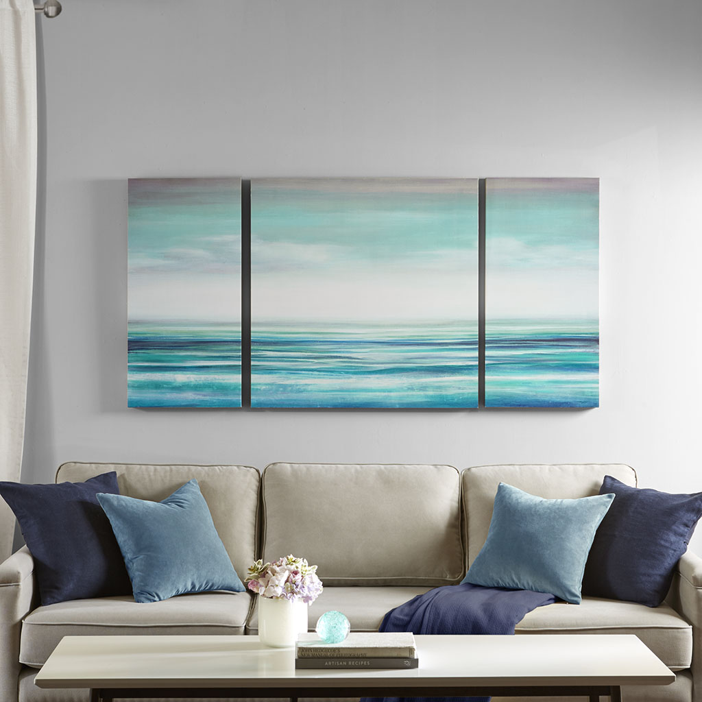 

Madison Park - Teal Tides Gel Coat Canvas - Blue - See below