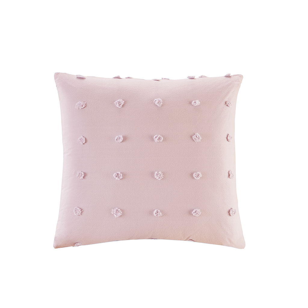 

Urban Habitat - Brooklyn Cotton Jacquard Pom Pom Square Pillow - Pink - 20x20