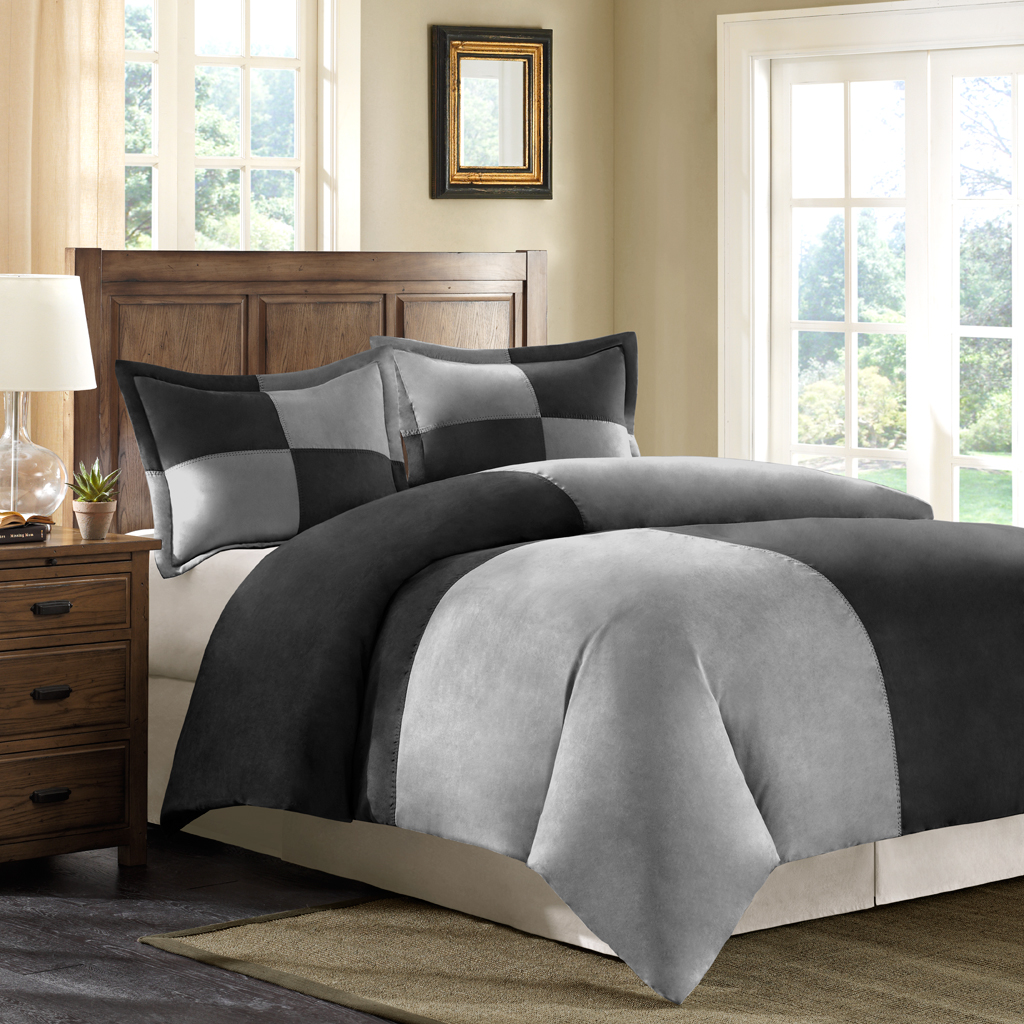 

Avenue 8 - MS Colorblock Duvet Cover Mini Set - Black - Queen
