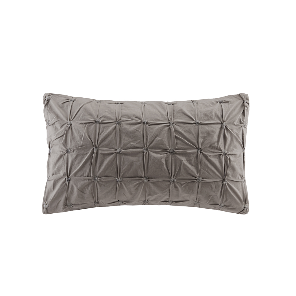 

INK+IVY - Jane Embroidered Oblong Pillow - Taupe - 12x20