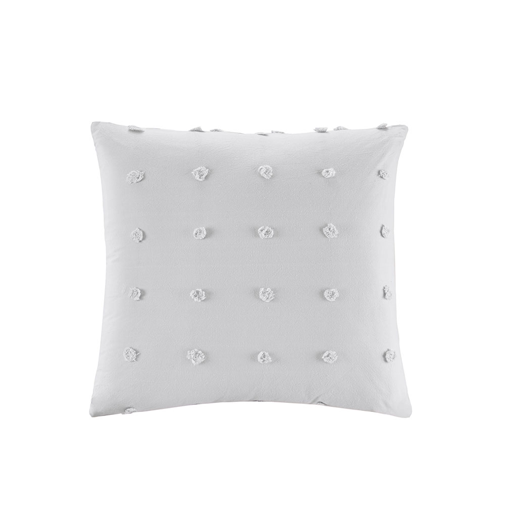 

Urban Habitat - Brooklyn Cotton Jacquard Pom Pom Square Pillow - Grey - 20x20