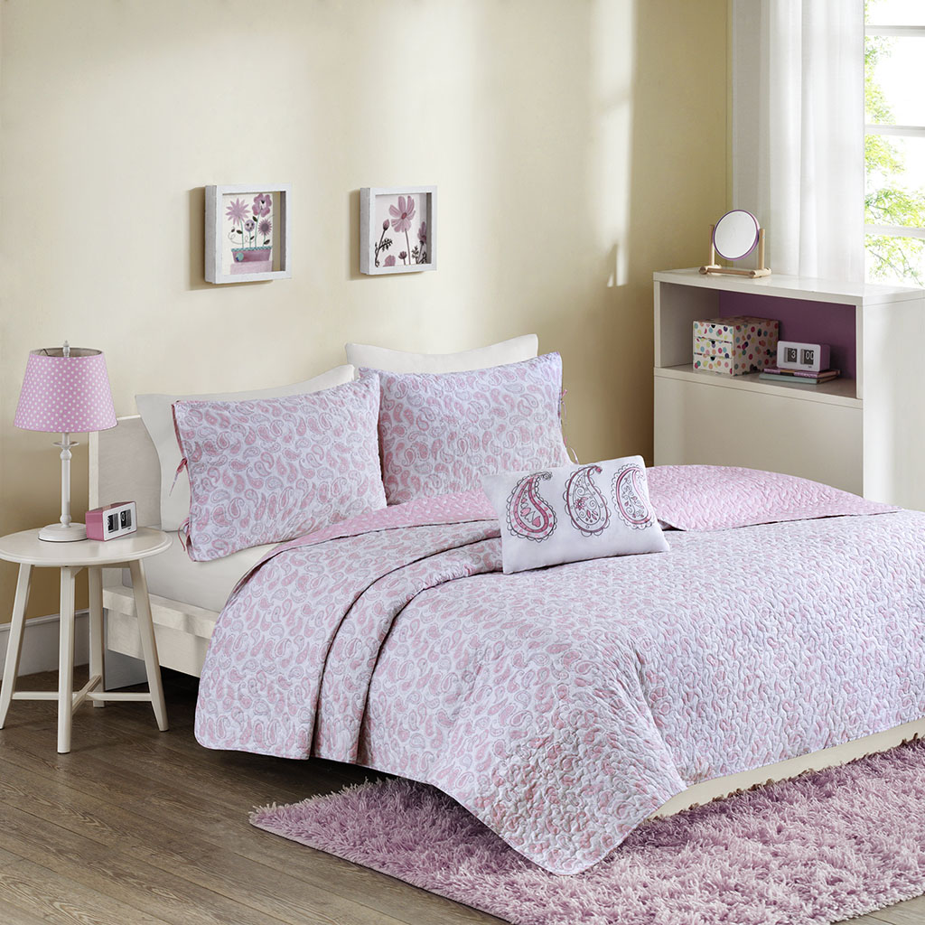 

Mi Zone - Susie 3 Piece Coverlet Set - Pink - Twin