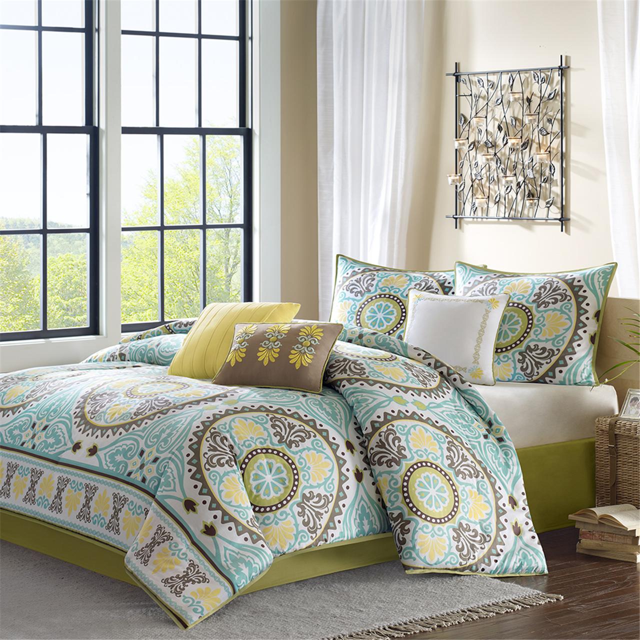 

Madison Park - Samara 7 Piece Comforter Set - Blue - Cal King