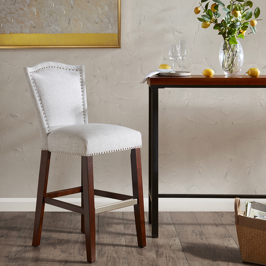 

Madison Park - Nate 30-Inch Bar Stool - Grey Multi - See below