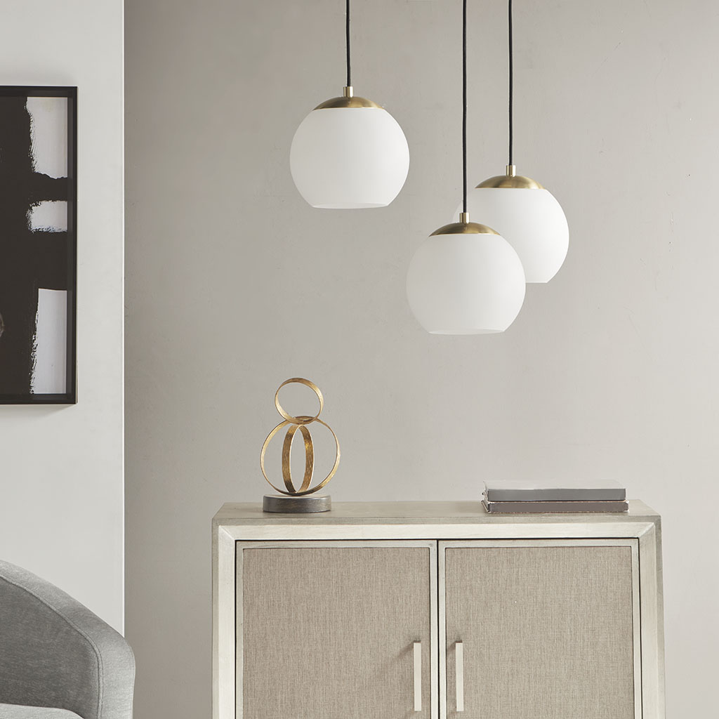 

Martha Stewart - Leroy Pendant - White/Black - See below