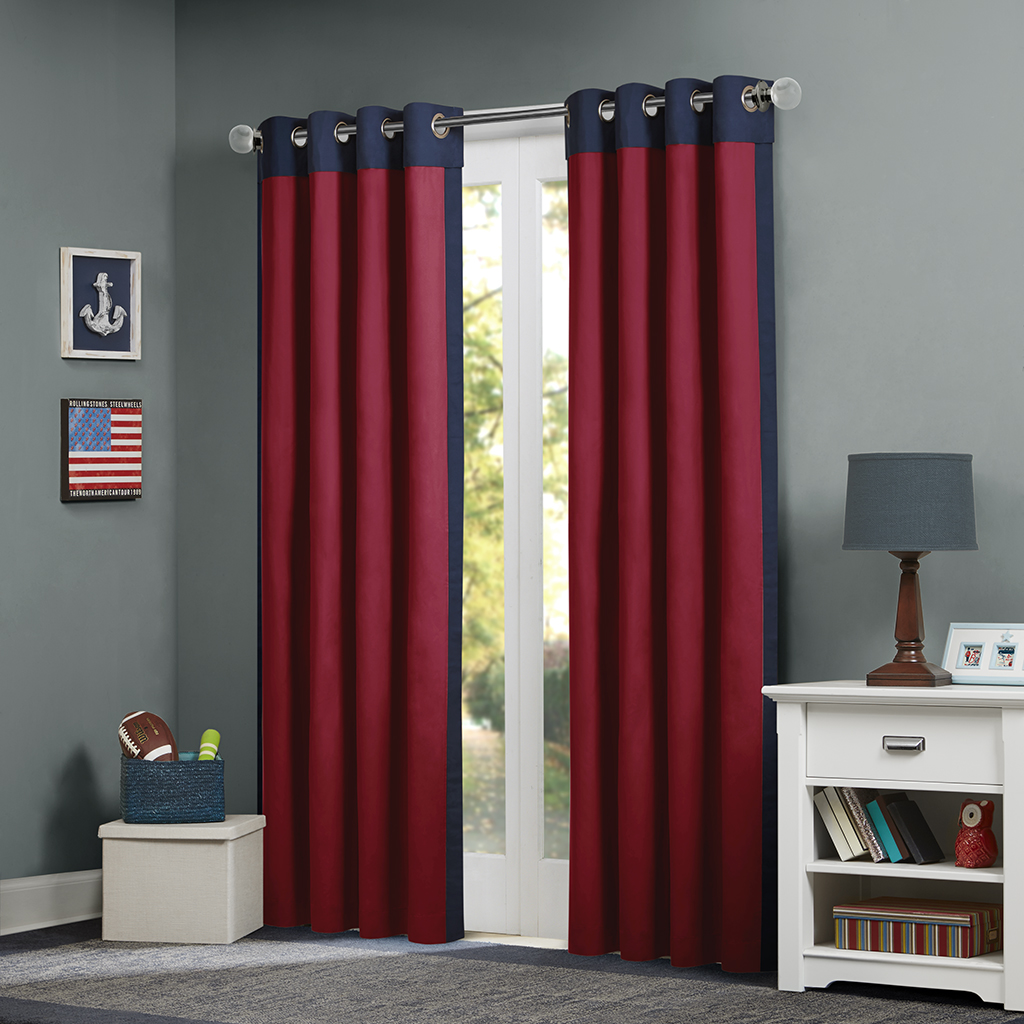 

Mi Zone - Liam Window Curtain - Red - 84" Panel