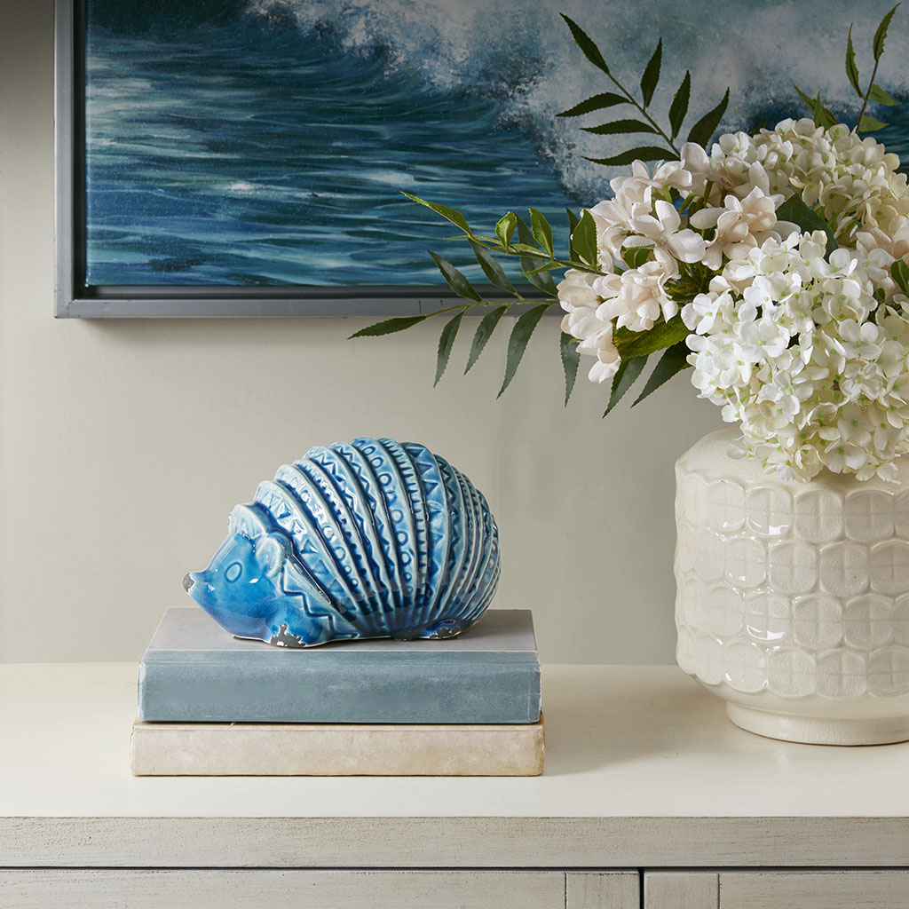 

Madison Park - Hedgehog Ceramic Decor - Blue - See below
