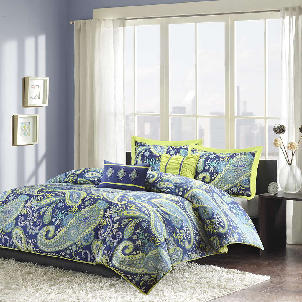 

Intelligent Design - Melissa Duvet Cover Set - Blue - Twin/Twin XL