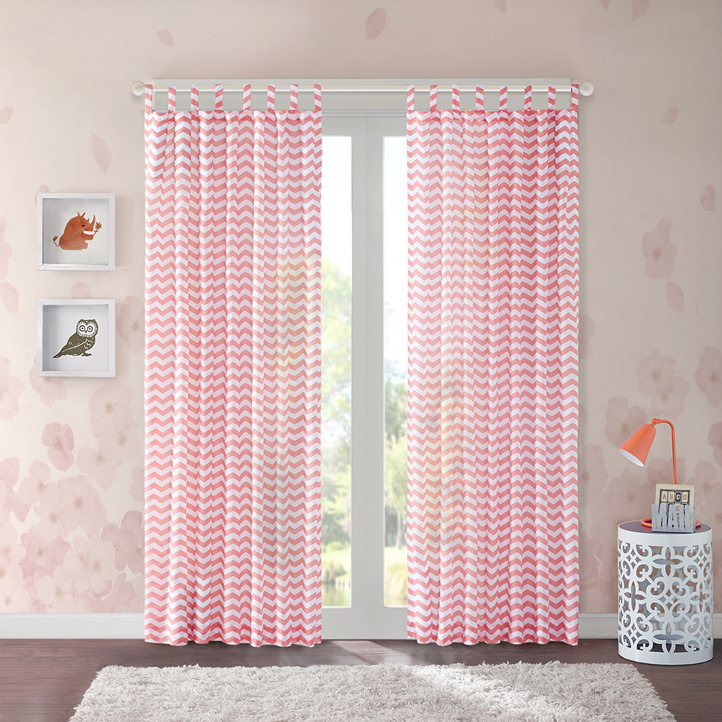 

Intelligent Design - Aya Window Curtain Panel - Coral - 50x63