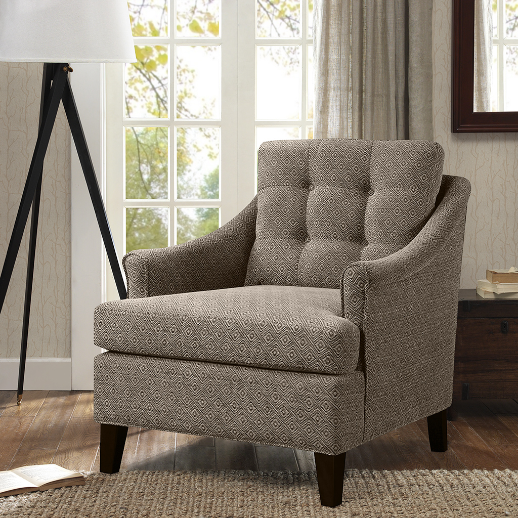 

Madison Park - Charleston Tufted Club Chair - Brown - See below