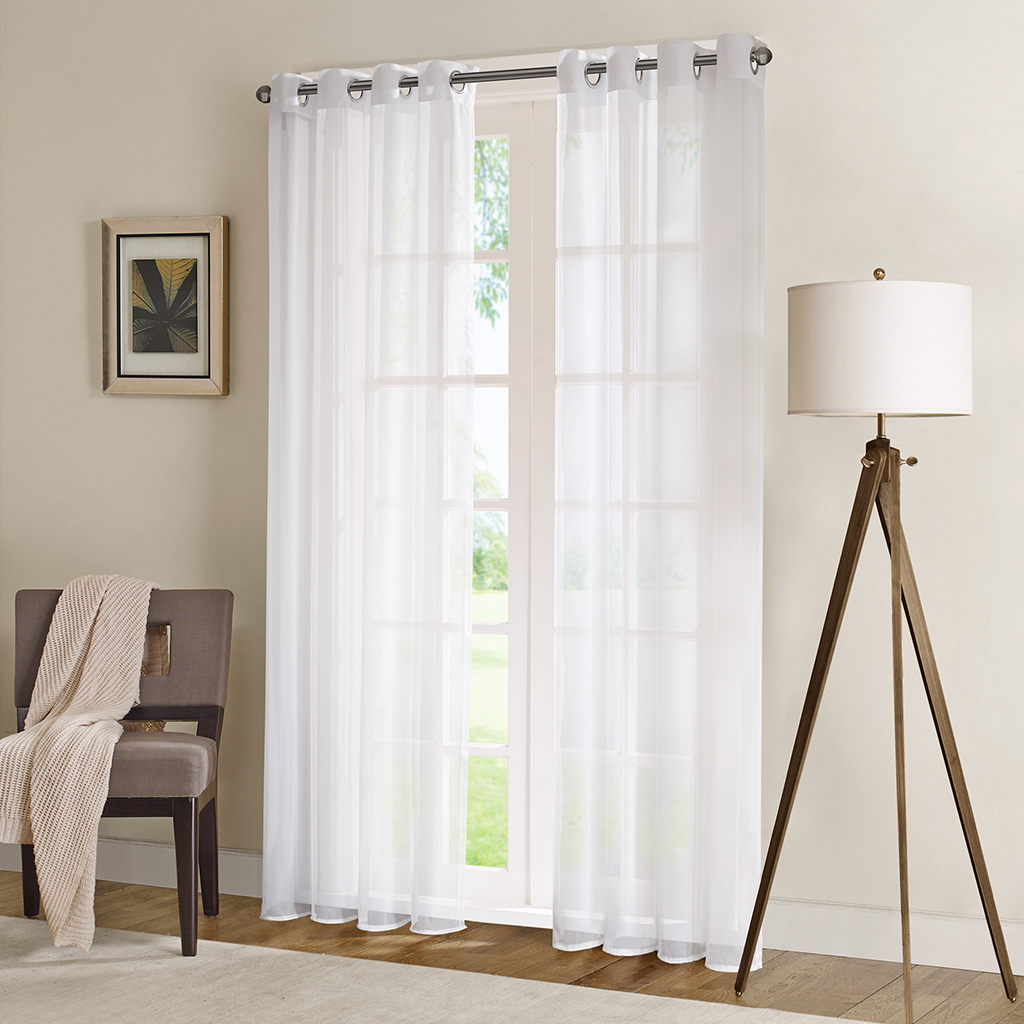 

Madison Park - Wynn Sheer Window Panel - White - 95" Panel