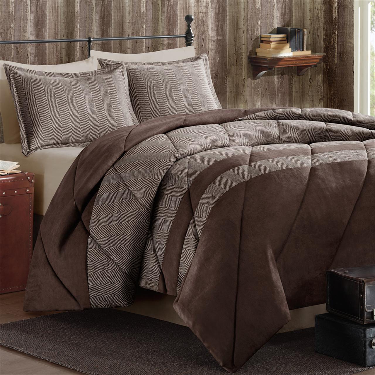 

Woolrich - Herringbone Comforter Mini Set - Brown - King