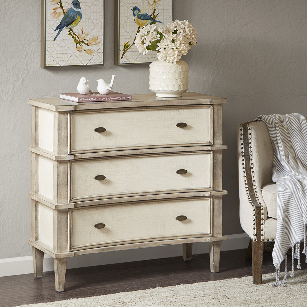 

Madison Park - Alcott 3 drawer chest - Natural/Cream - See below