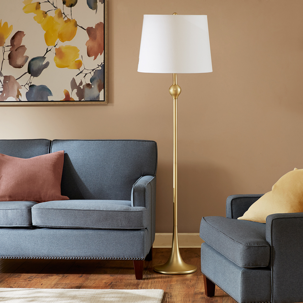 

Madison Park Signature - Geneva Floor lamp - Gold - See below