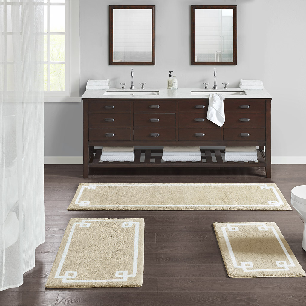 

Madison Park - Evan Cotton Tufted Bath Rug - Taupe - 20x30