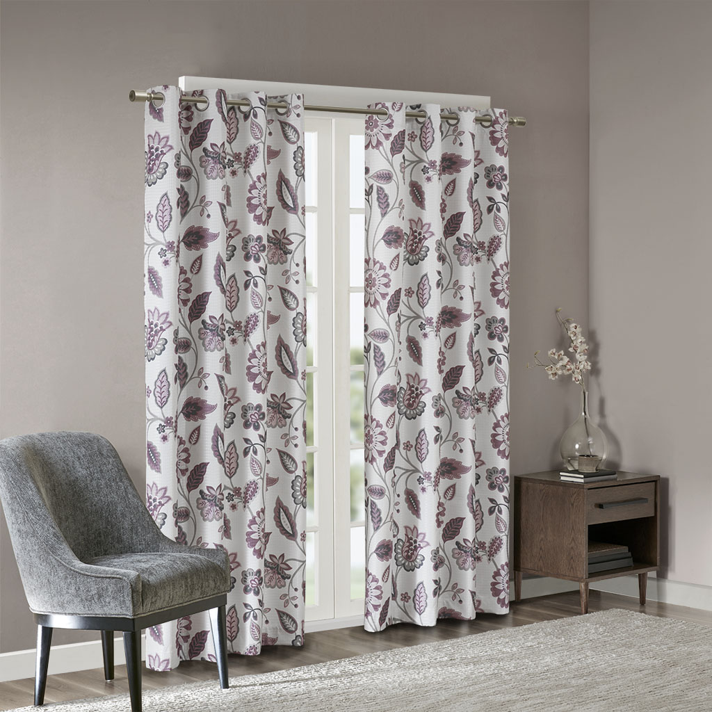 

SunSmart - Camille Jacquard Printed Room Darkening Panel - Purple - 50x95
