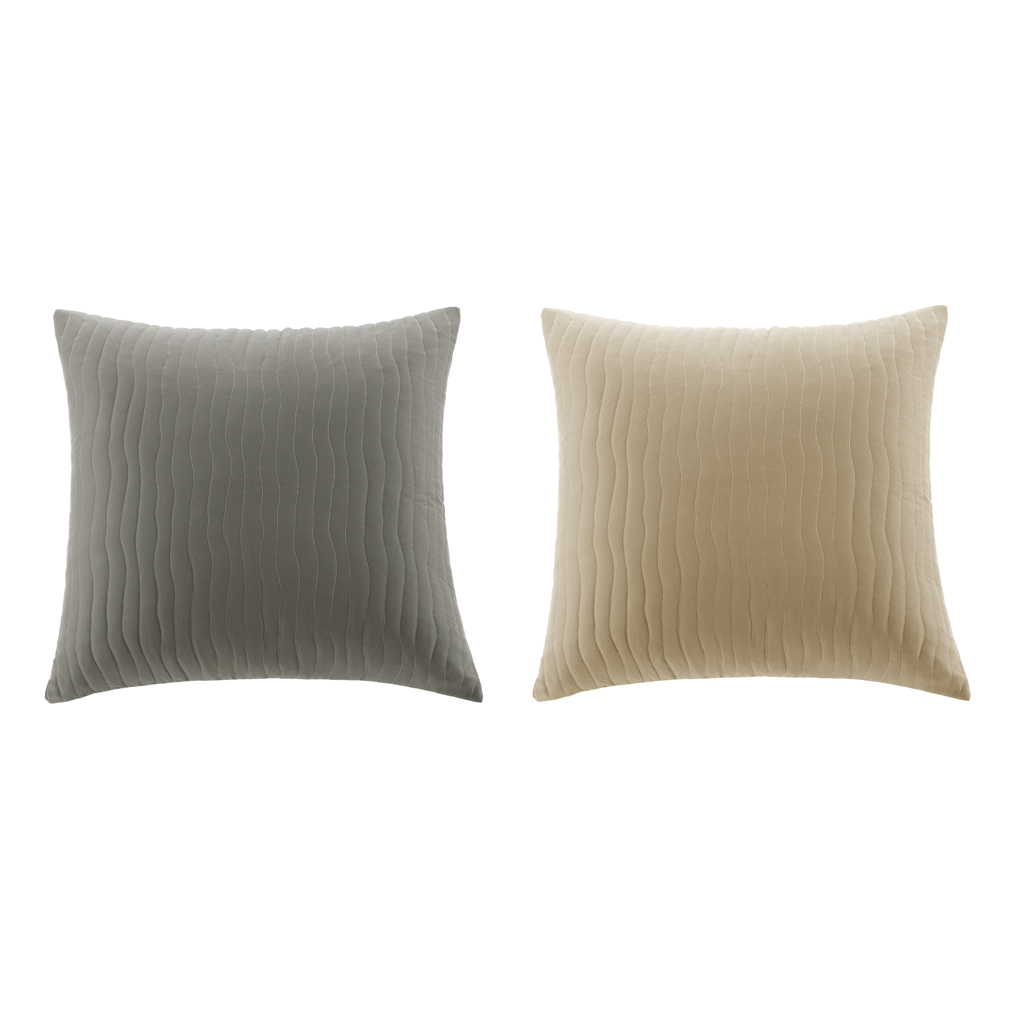 

Tao - Reflection Quilted Euro Sham - Khaki - Euro Sham