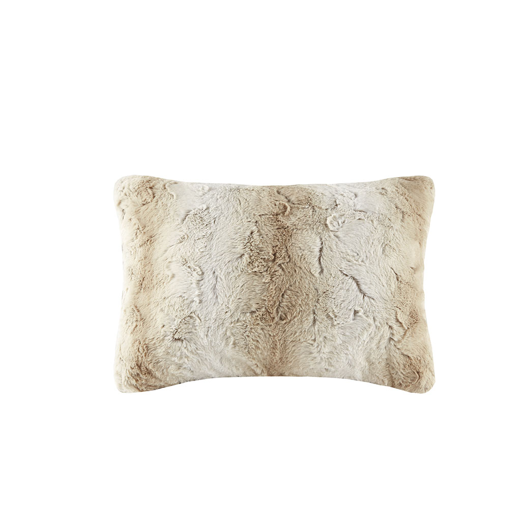 

Madison Park - Zuri Faux Fur Oblong Pillow - Sand - 14x20