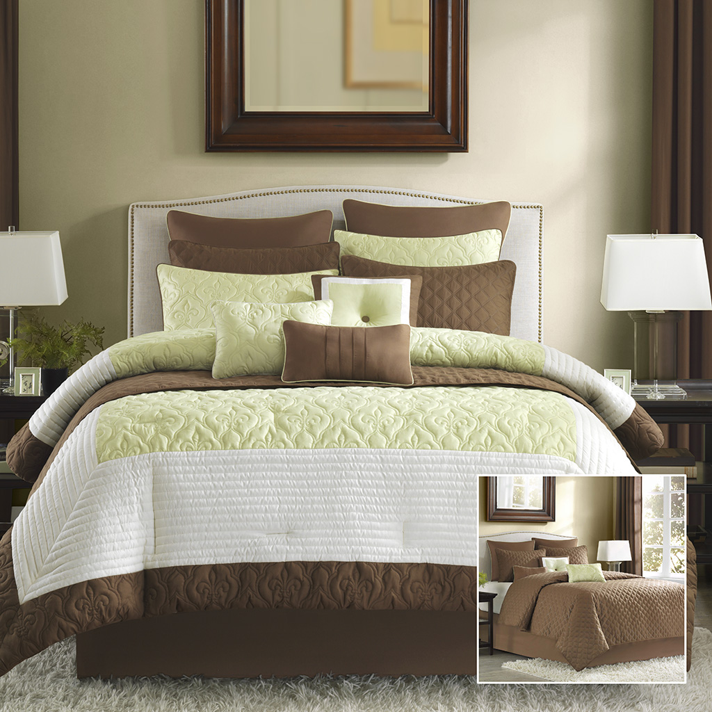 

Avenue 8 - Attingham 12 Piece Comforter Set - Green - Cal King