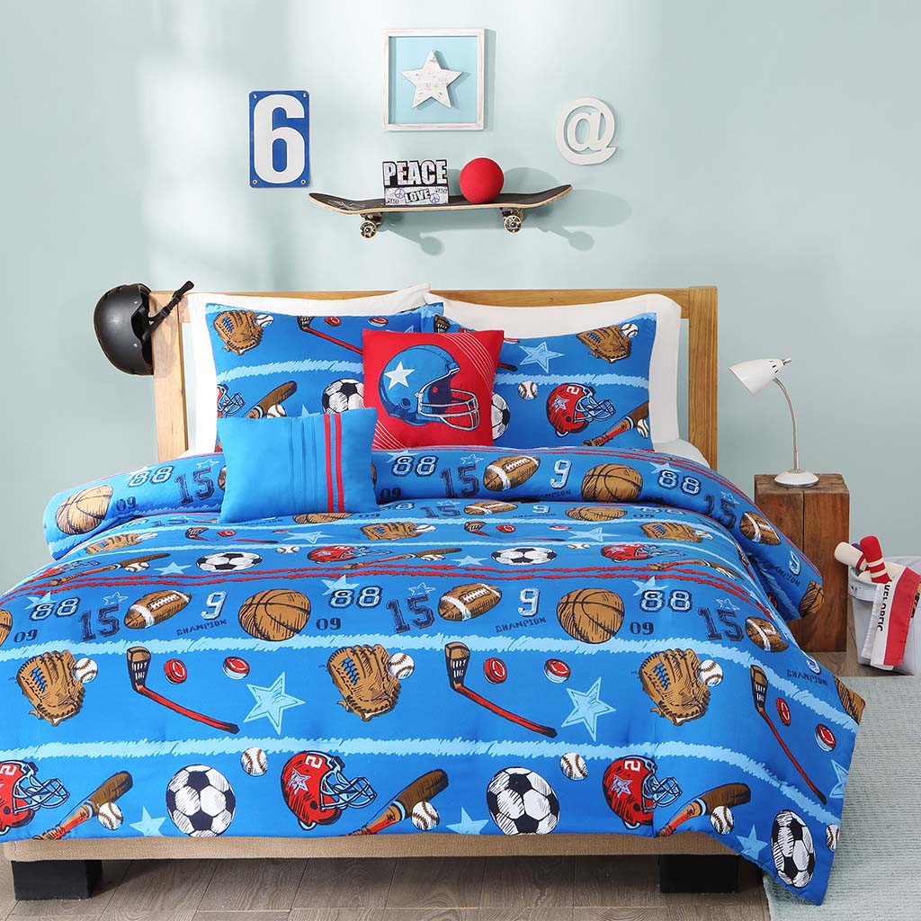 

Mi Zone Kids - Go Team Comforter Set - Blue - Twin