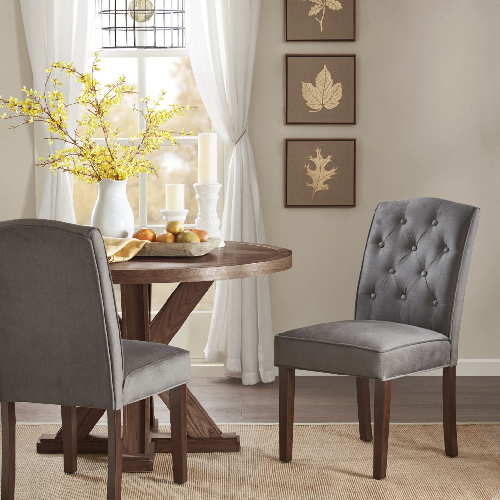 

Madison Park - Marian Tufted Dining Chair (Set of 2) - Light Brown - See below