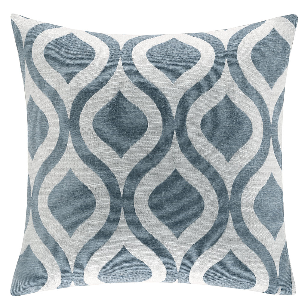 

Madison Park - Verona Chenille Square Pillow - Blue - 20x20