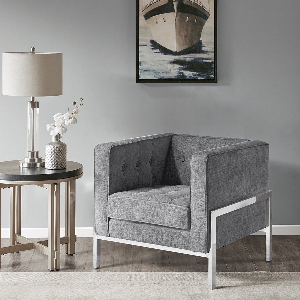 

Madison Park - Jarvis Accent Chair - Grey - See below