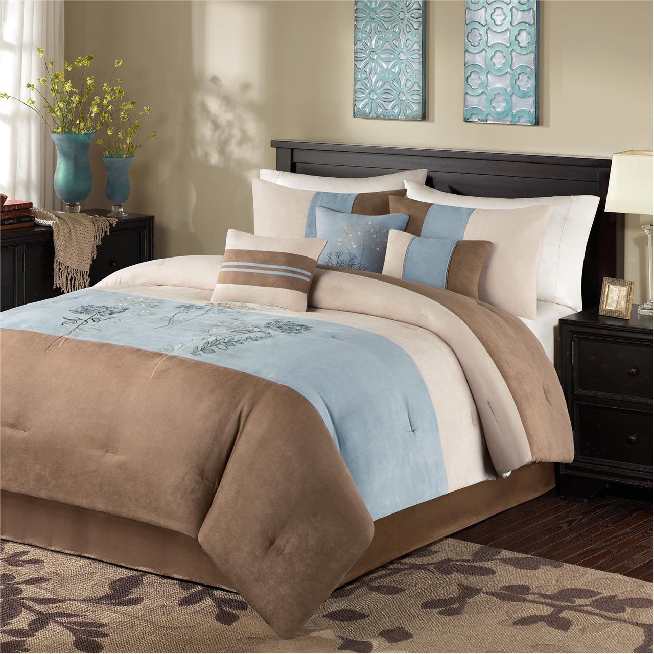 

Madison Park - Jelissa 7 Piece Comforter Set - Blue - Queen