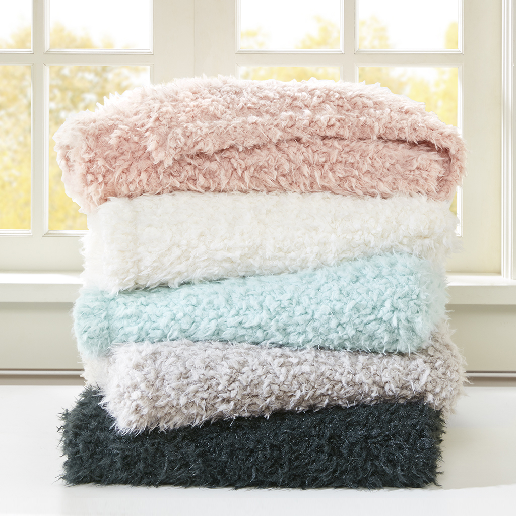 

Madison Park - Nova Mohair Throw - Grey - 50x60