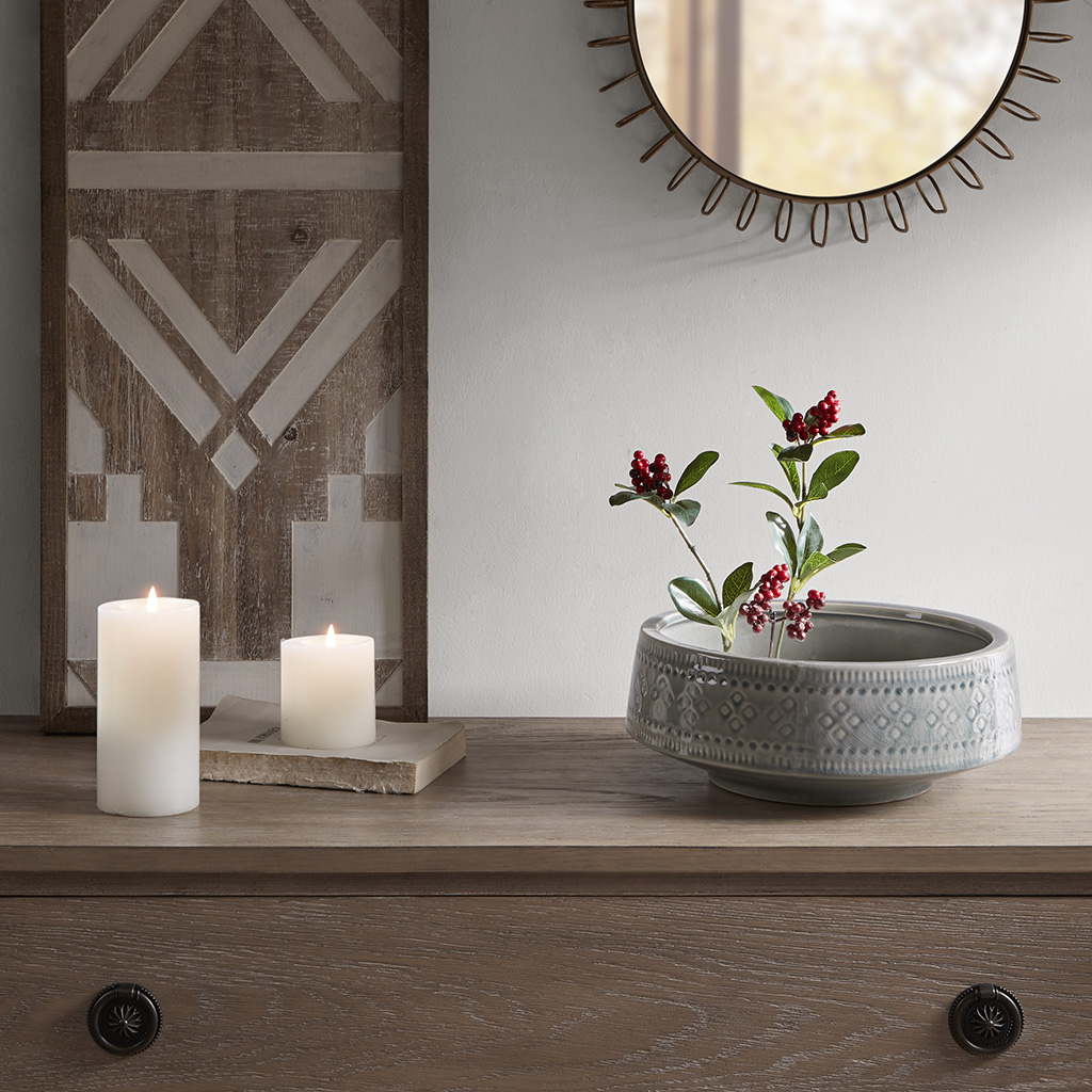 

Madison Park - Davos Ceramic Bowl - Brown - See below