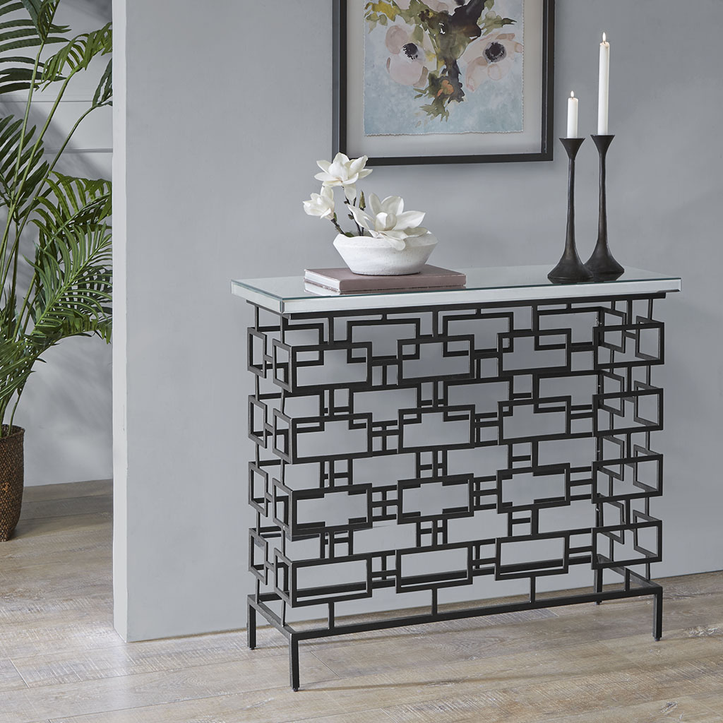 

Madison Park - Fletcher Console Table - Black - See below