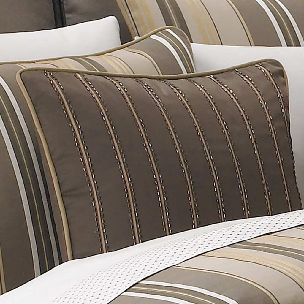 

Robert Allen - Strata Beaded Square Pillow - Brown - 18x18