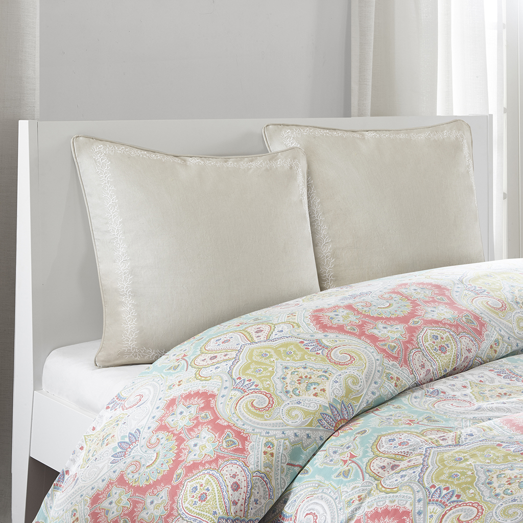 

Echo Design - Cyprus European Sham - Grey - Euro Sham
