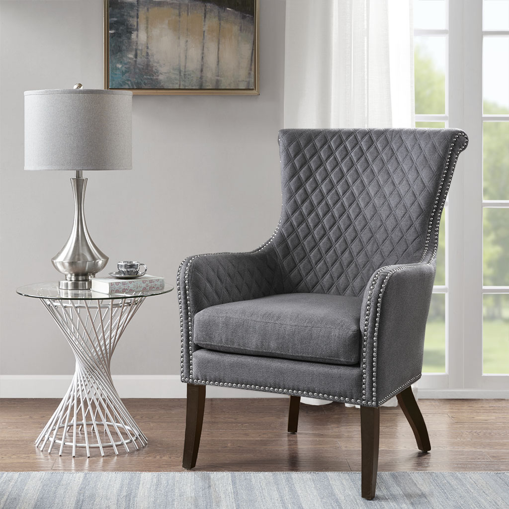 

Madison Park - Heston Accent Chair - Grey - See below