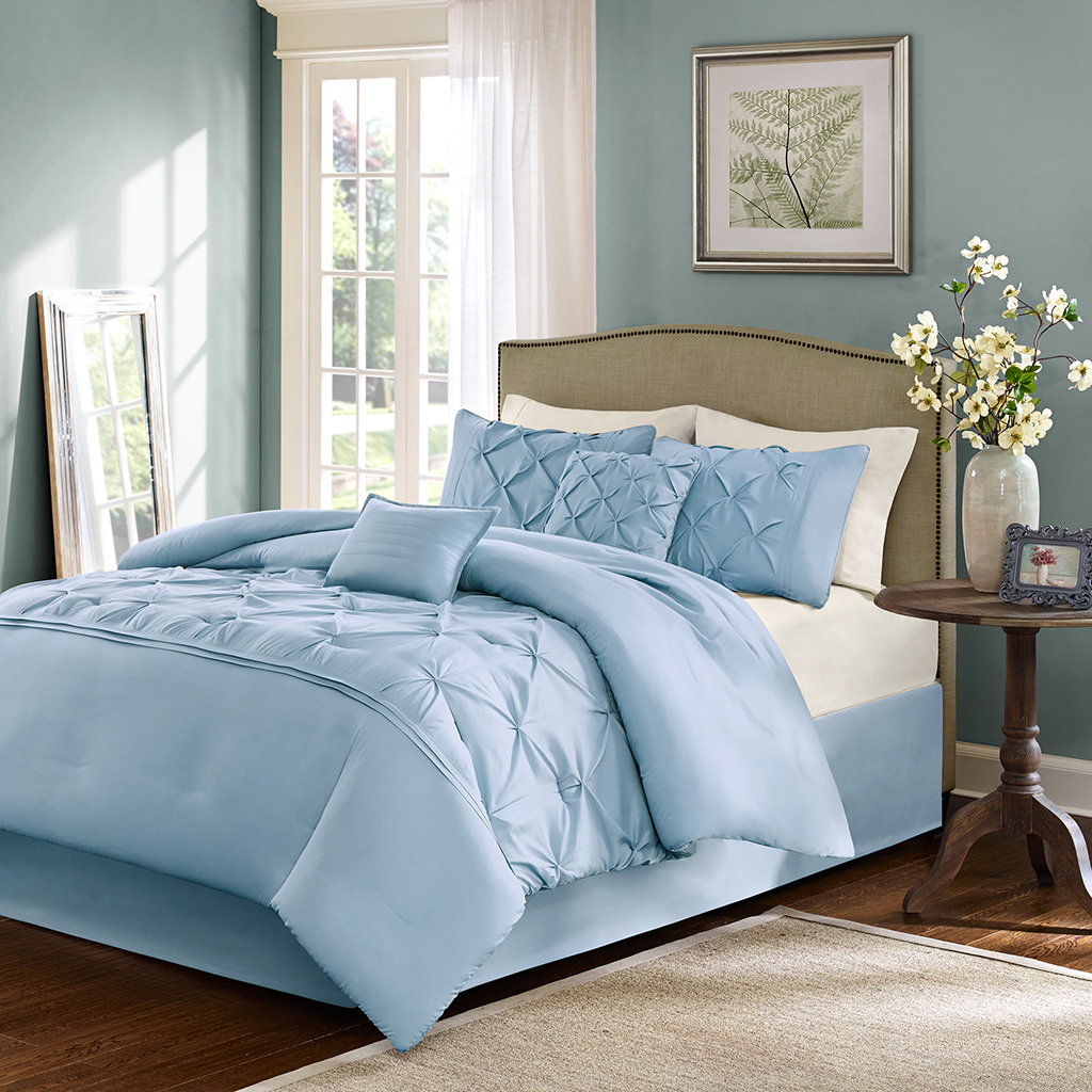 

Home Essence - Savoy 6 Piece Comforter Set - Blue - King/Cal King