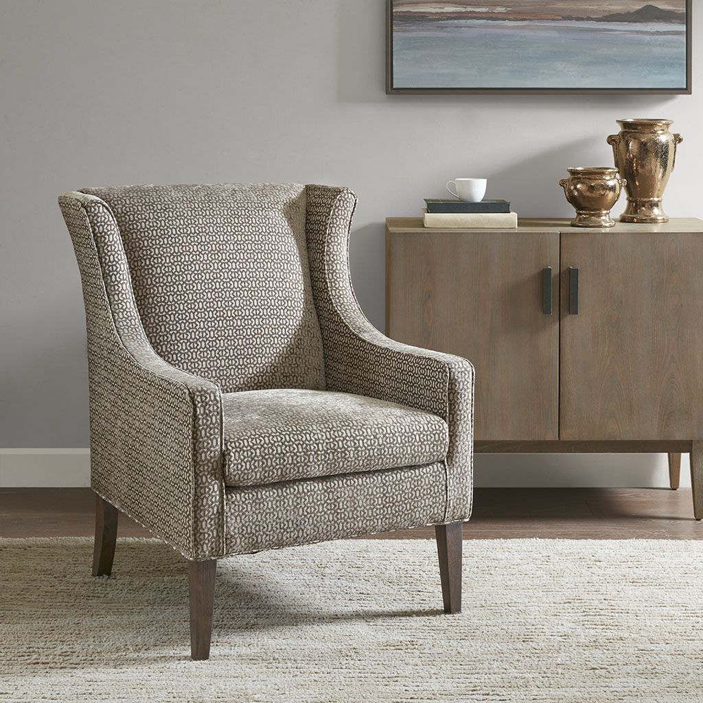 

Madison Park - Addy Wing Chair - Mushroom - See below