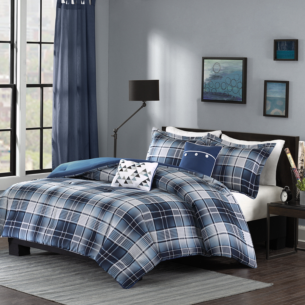 

Intelligent Design - Camilo Comforter Set - Blue - Full/Queen