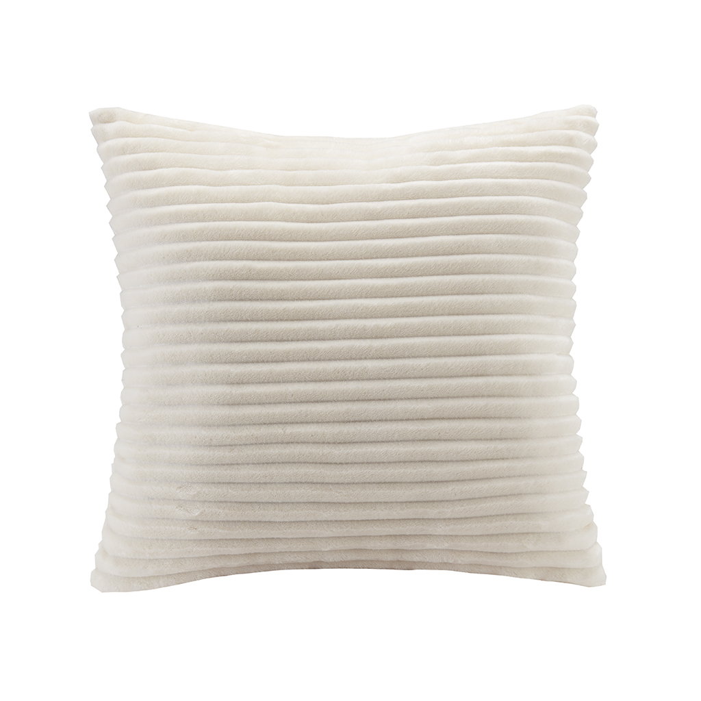 

Premier Comfort - Parker Corduroy Plush Square Pillow - Ivory - 20x20