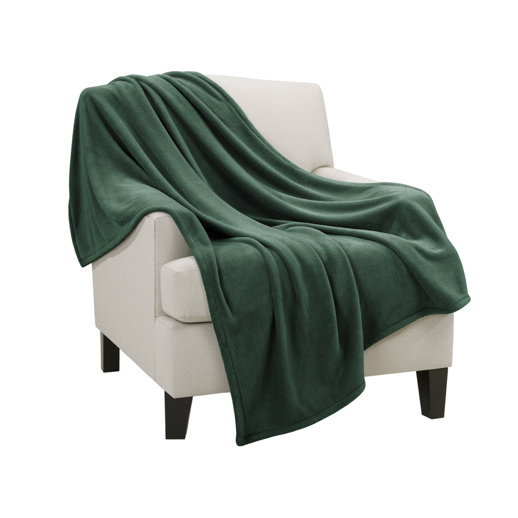 

Mi Zone - Stipple Stripe Throw - Green - 50x60