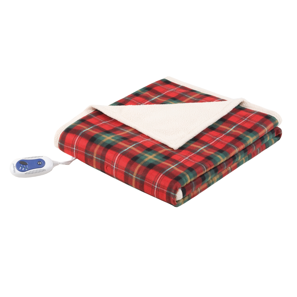 

Warmspun - Alpine Heated Throw - Red - See below