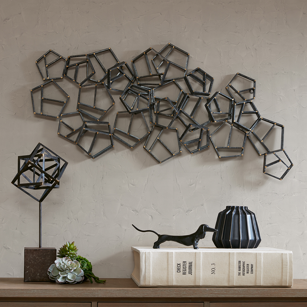 

Madison Park - Spire Spiral Tinplated Metal Wall Decor - Grey - See below