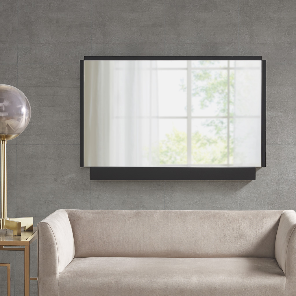 

Martha Stewart - Bento Rectangle Accent Mirror - Black - See below