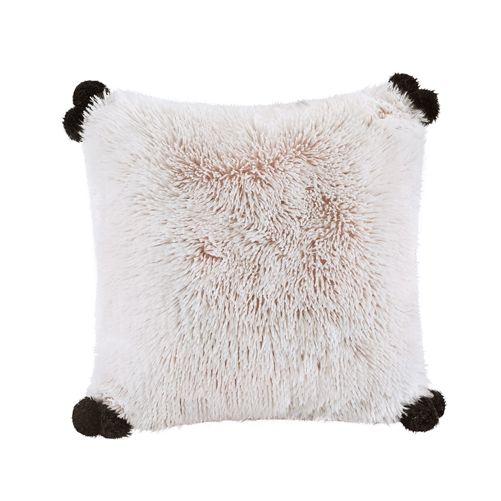 

Intelligent Design - Emma Shaggy Faux Fur Pillow - Blush - 20x20